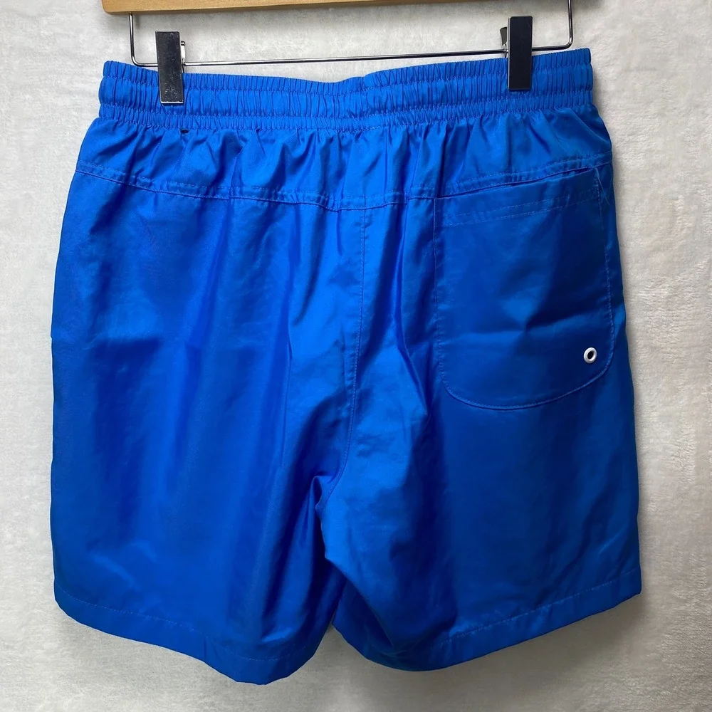 Nike Mens Small  Royal Blue Swim Trunks Shorts Elastic Waist Pockets Size Medium